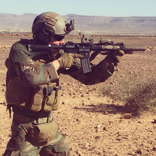 Soldier holding a weapon